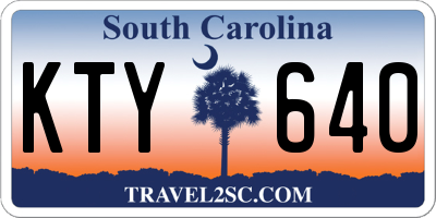 SC license plate KTY640