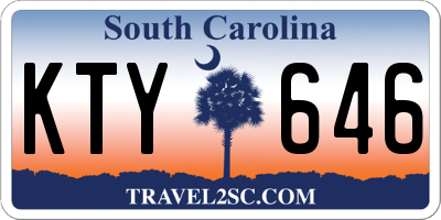 SC license plate KTY646