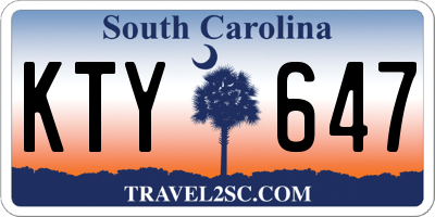 SC license plate KTY647