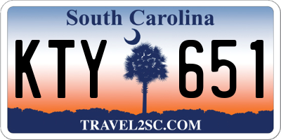 SC license plate KTY651