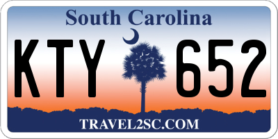 SC license plate KTY652