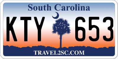 SC license plate KTY653