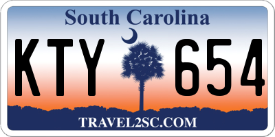 SC license plate KTY654