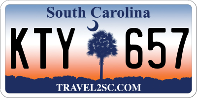 SC license plate KTY657