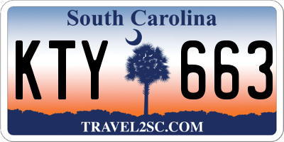 SC license plate KTY663