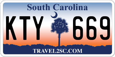 SC license plate KTY669