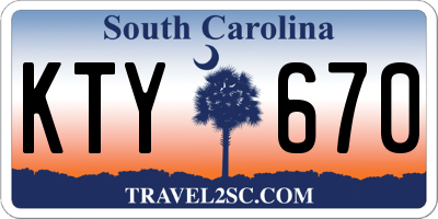SC license plate KTY670