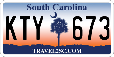 SC license plate KTY673