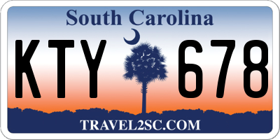 SC license plate KTY678