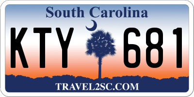 SC license plate KTY681