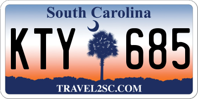 SC license plate KTY685