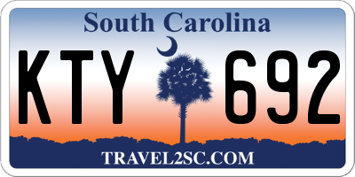 SC license plate KTY692