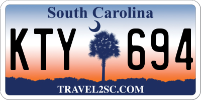 SC license plate KTY694