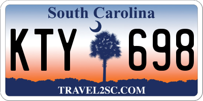 SC license plate KTY698