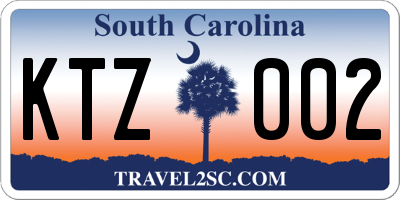 SC license plate KTZ002