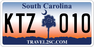 SC license plate KTZ010
