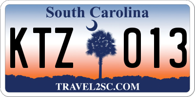 SC license plate KTZ013