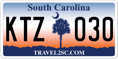 SC license plate KTZ030