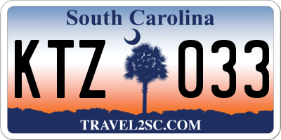 SC license plate KTZ033