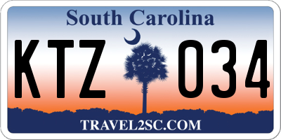 SC license plate KTZ034