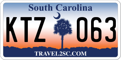 SC license plate KTZ063
