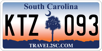 SC license plate KTZ093