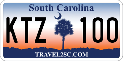 SC license plate KTZ100