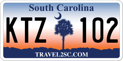 SC license plate KTZ102