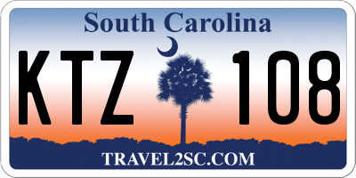 SC license plate KTZ108