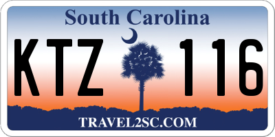 SC license plate KTZ116