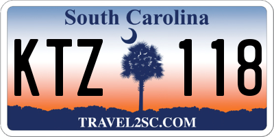 SC license plate KTZ118