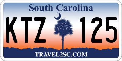 SC license plate KTZ125