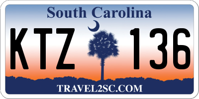 SC license plate KTZ136