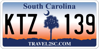 SC license plate KTZ139