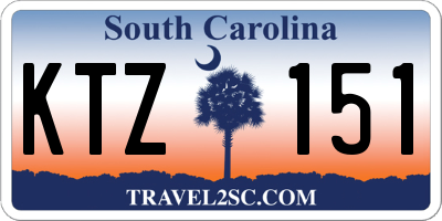 SC license plate KTZ151