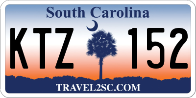 SC license plate KTZ152