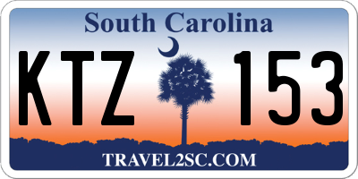 SC license plate KTZ153