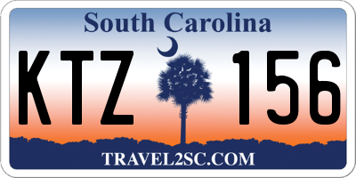 SC license plate KTZ156