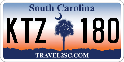 SC license plate KTZ180