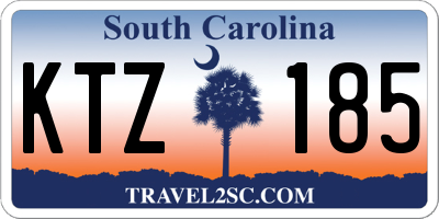 SC license plate KTZ185