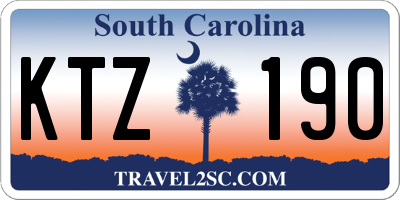 SC license plate KTZ190