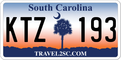 SC license plate KTZ193