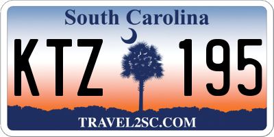 SC license plate KTZ195