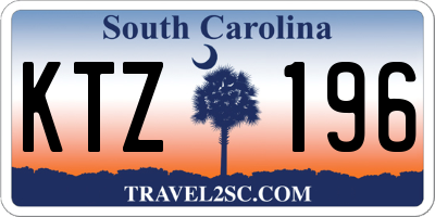 SC license plate KTZ196