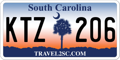 SC license plate KTZ206