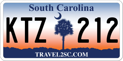 SC license plate KTZ212