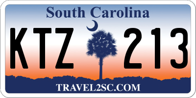 SC license plate KTZ213
