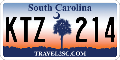 SC license plate KTZ214