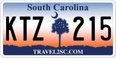 SC license plate KTZ215