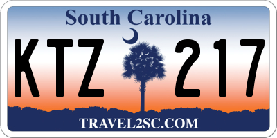 SC license plate KTZ217